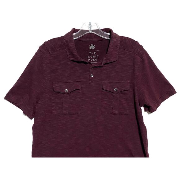 Rock Republic The Iconic Polo Shirt Mens M Front Pockets Utility Preppy Classic - Picture 2 of 7